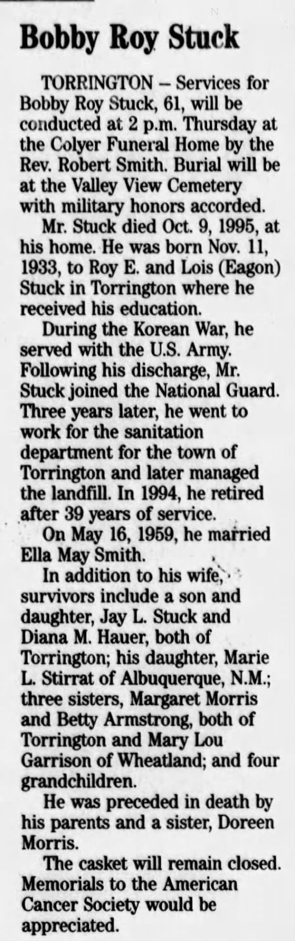 Clipping from Casper Star-Tribune